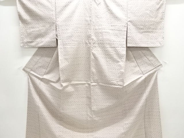 JAPANESE KIMONO / ANTIQUE KIMONO / SILK / HITOE TSUMUGI / WOVEN KIKKO PATTERN